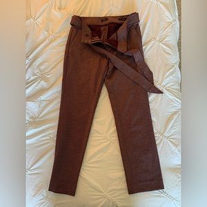 LOFT Maroon/Red Marisa Tie Waist Pants Size 2